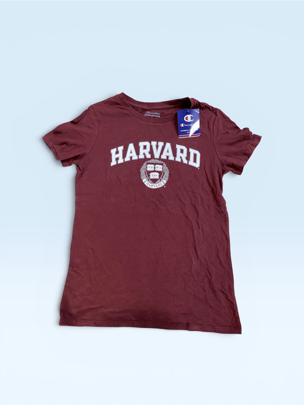 Champion Harvard University Crimson Classic Arched Logo T-Shirt Men's Small NWT